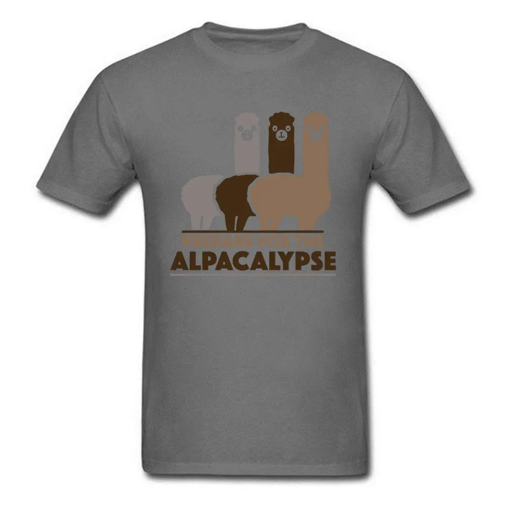Hot Sale Men's T Shirt Round Neck Short Sleeve 100% Cotton Prepare For The Alpacalypse 4219 Tops T Shirt Leisure T-Shirt Prepare For The Alpacalypse 4219 carbon