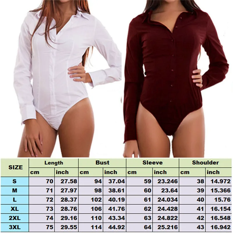 Women long Sleeve Casual Plain Bodysuit Elegant Ladies Romper Stretch Leotard Body Tops V Neck OL Clothes Dames Shirt Plus size