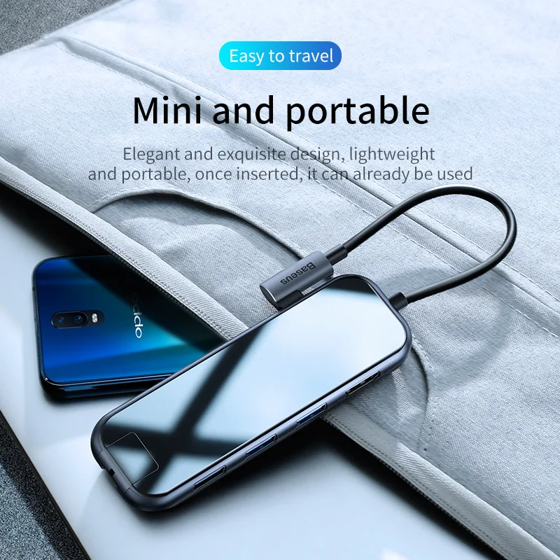 Baseus Multi USB HUB Type C to HDMI RJ45 USB 3.0 Power Adapter For MacBook Pro Air Huawei Dock 6 Po