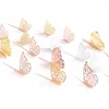 12Pcs 3D Hollow Butterfly Wall Sticker For Home Decoration DIY Wall Stickers For Kids Rooms Party Wedding Decor Butterfly Fridge 5