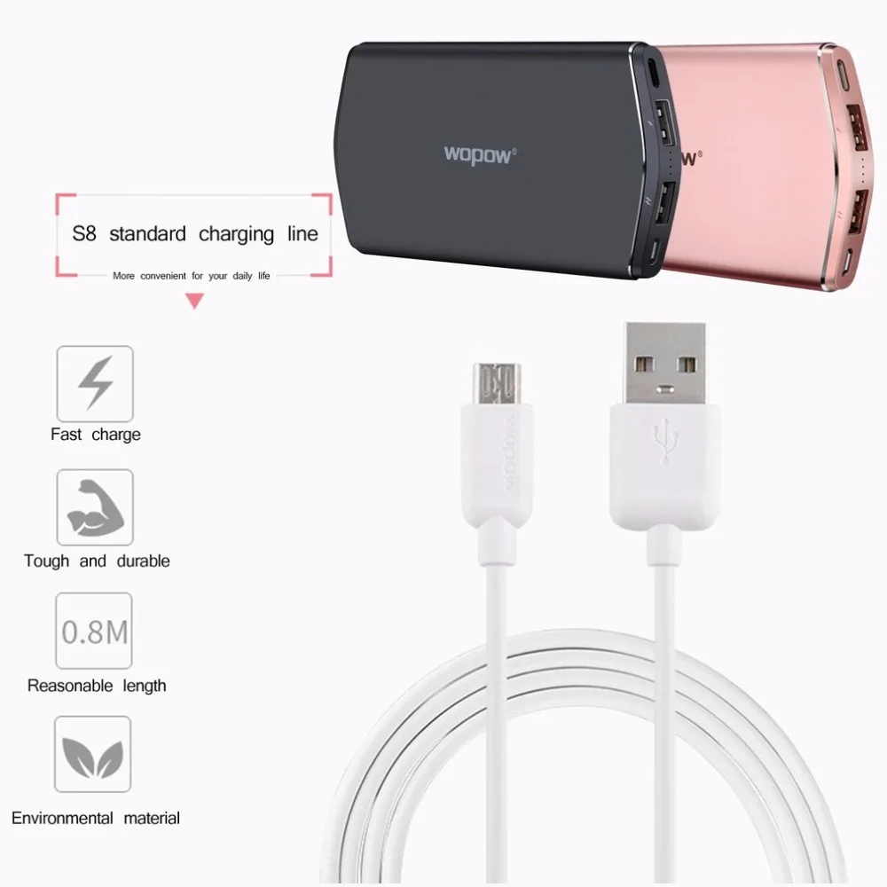 

New 8000mAh Battery S8 High Capacity Mobile Power Bank Dual USB Portable External Battery Pack Universal Battery Charger Cases
