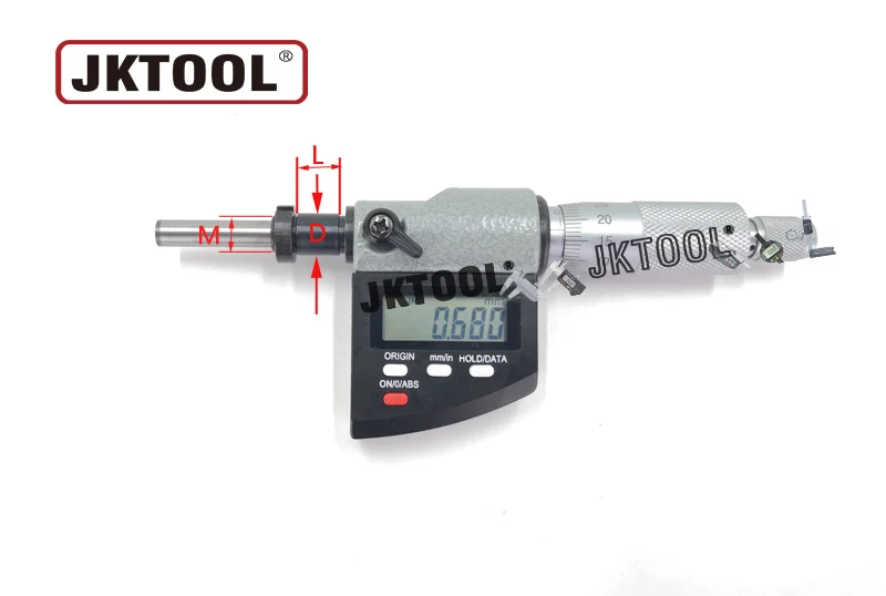 

0-25mm Double Display Digital Micrometer Head with Scale Electronical Micrometer head with carbide measuring face