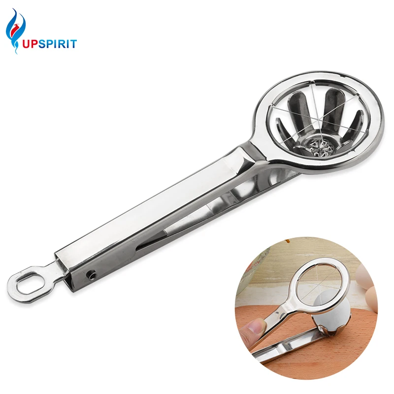 Upspirit 1PC Stainless Steel Egg Slicer Practical Boiled Eggs Divided