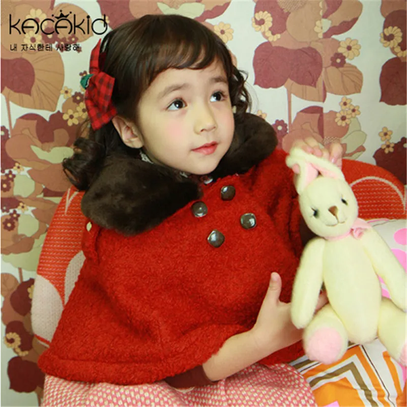 2016 Baby Coat Babe Cloak Outwear Red Baby Poncho Cape Infant Baby Coat Children s Clothing