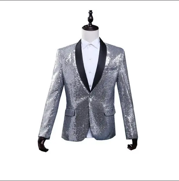 XS~ 3XL! Новинка мужская одежда Южная Корея Quan Zhilong одинаковые золотые яркие костюмы для ночного клуба
