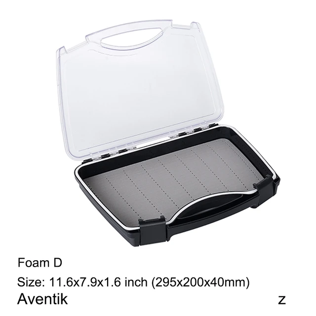 2pcs Super Slim Clear Transparent Plastic Box With Two Types Of Foam Fly  Fishing Boxes Hold Flies - AliExpress