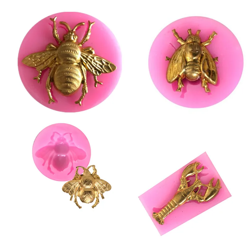

Aouke Bee lobster series silicone mold DIY fondant cake mold chocolate fudge tool baking utensils