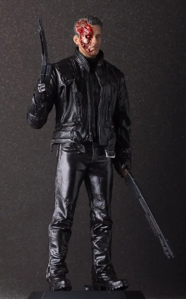 

Crazy Toys the Terminator Double Guns Battle Damaged Ver. T-800 PVC Action Figure Collectible Model Toys Doll 12" 30cm KT169