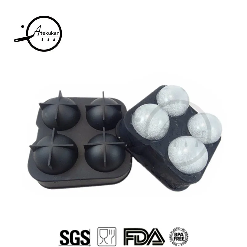 Atekuker Ball Shape Silicone Molds For Ice Beer Coffee