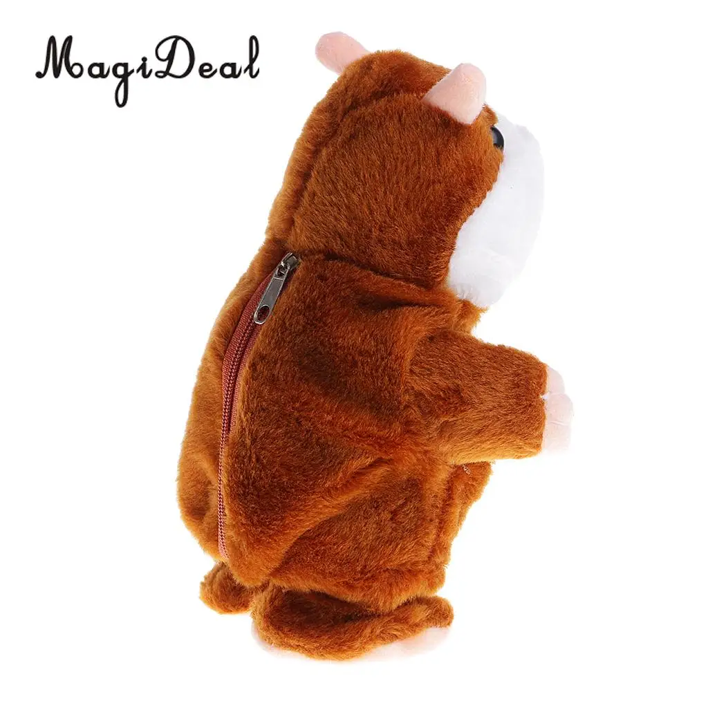 MagiDeal Cute Talking Walking Singing Hamster Mouse Pet Plush Toy Sound Mimic Recorder for Children Baby Kids Toy Gift