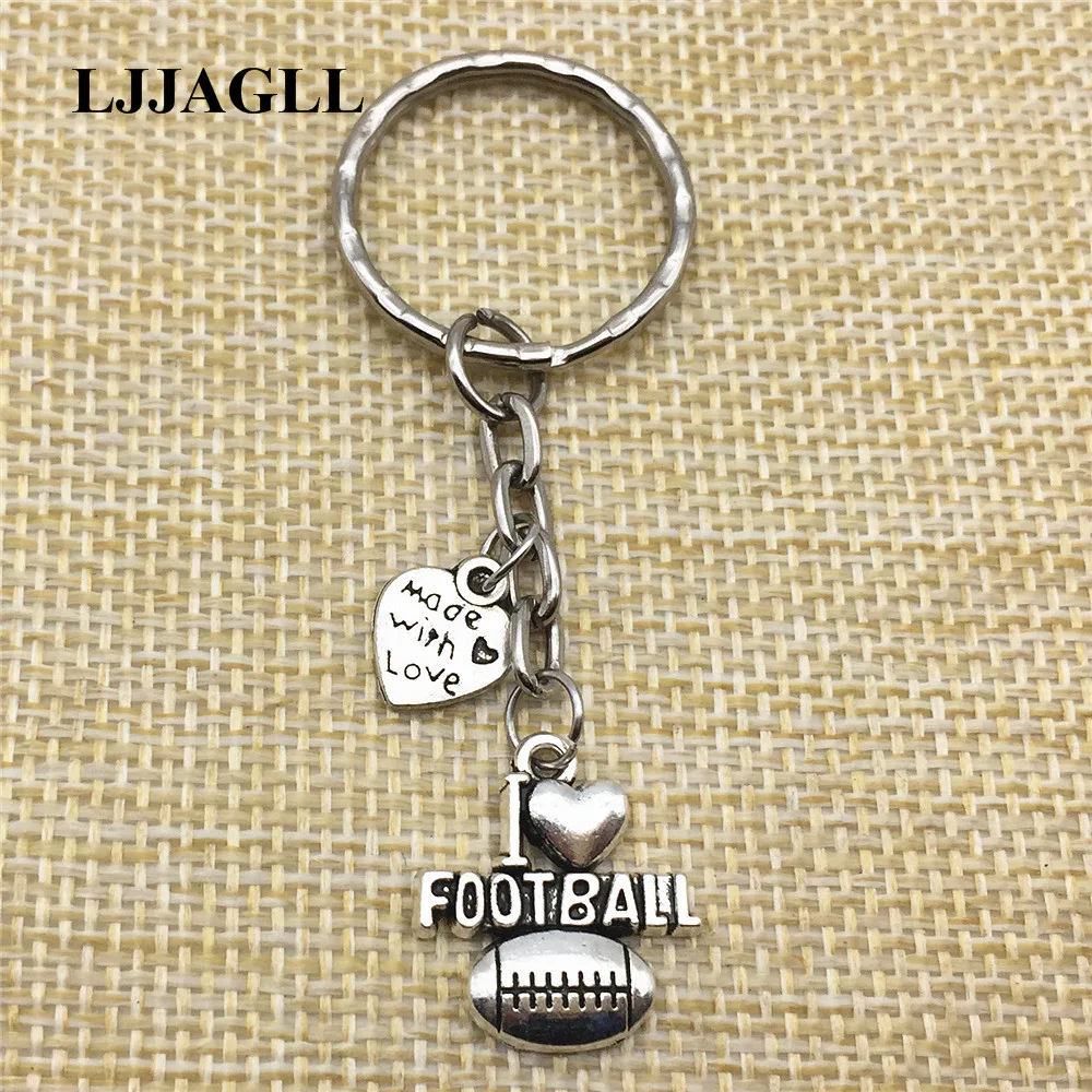 Novelty Souvenir Metal Love Sports Key Chains Creative Gifts Football