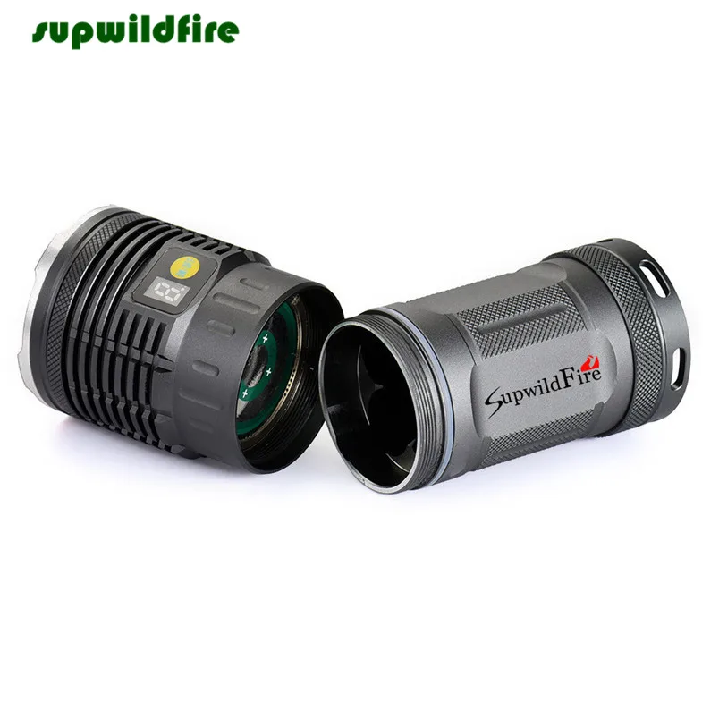 

Supwildfire 30000LM 10 x XM-L T6 LED Power & Mode Digital Display Hunting Flashlight Free Shipping #NO13