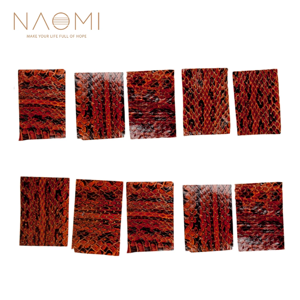 

NAOMI 10 PCS Bow Skin Snake Skin Leather for Wrapping Violin Frog 2.5x3.5cm Bow Skin Violin Parts Accessories New