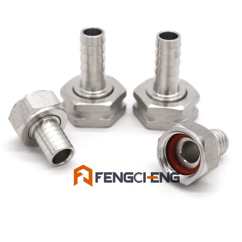 

All Stainless Steel Plate Chiller Adapter Kit, 2pcs x 1/2"NPT, 2pcs x 3/4"Garden Hose Thread, Homebrew Fitting