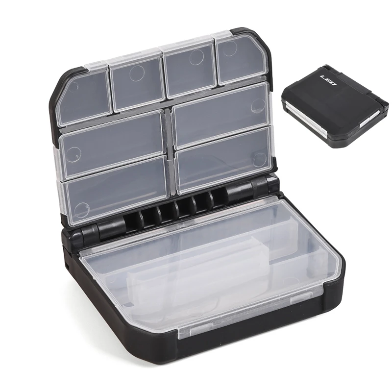 

ABS 9.5 x 12 x 3.3cm 12 Compartments Carp Fishing Tackle Box for Fishing Hook Swivel Ring Split Shot and Accessories Case