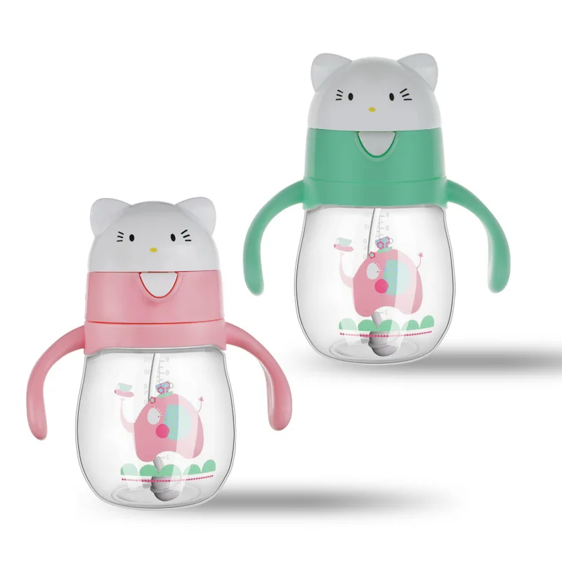 Baby Training Cups Kid Cute Water Feeding Handle Bottle BPA Free Toddler Sippy Leak-Proof Drinker Infant Learning Kettle MY0044 (3)