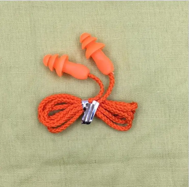 

2 Pairs of earplugs for swimming Hearing protection Noise protection Noise corded earplugs Reduce loud noise Helical silicone