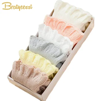 

Princess Lace Baby Girls Socks Cotton Toddler Newborn Infant Socks for 0-3 Years Mix Colors 6 Pairs/Lot Gift Box
