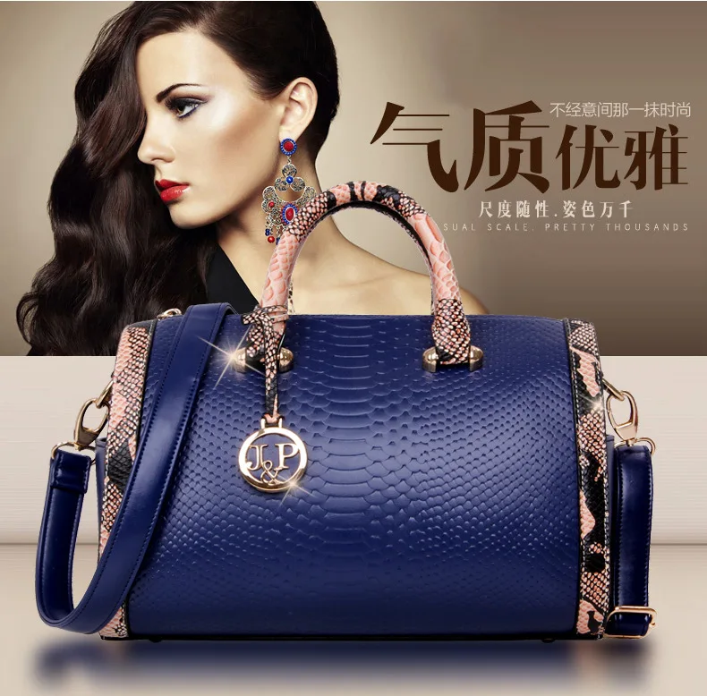 

New Crocodile Pattern PU leather women handbags,Vintage Women's shoulder bag cross-body messenger bags