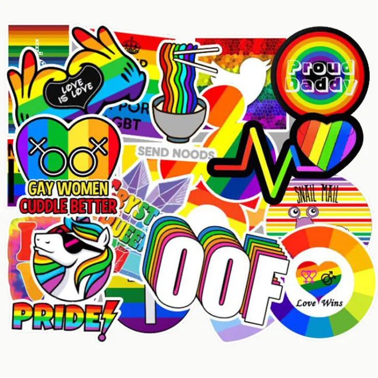 

100 PCS Fashion Graffiti Rainbow Stickers for Luggage Laptop Decal Skateboard Stickers to DIY Bike Motorcycle Fridge JDM Sticker