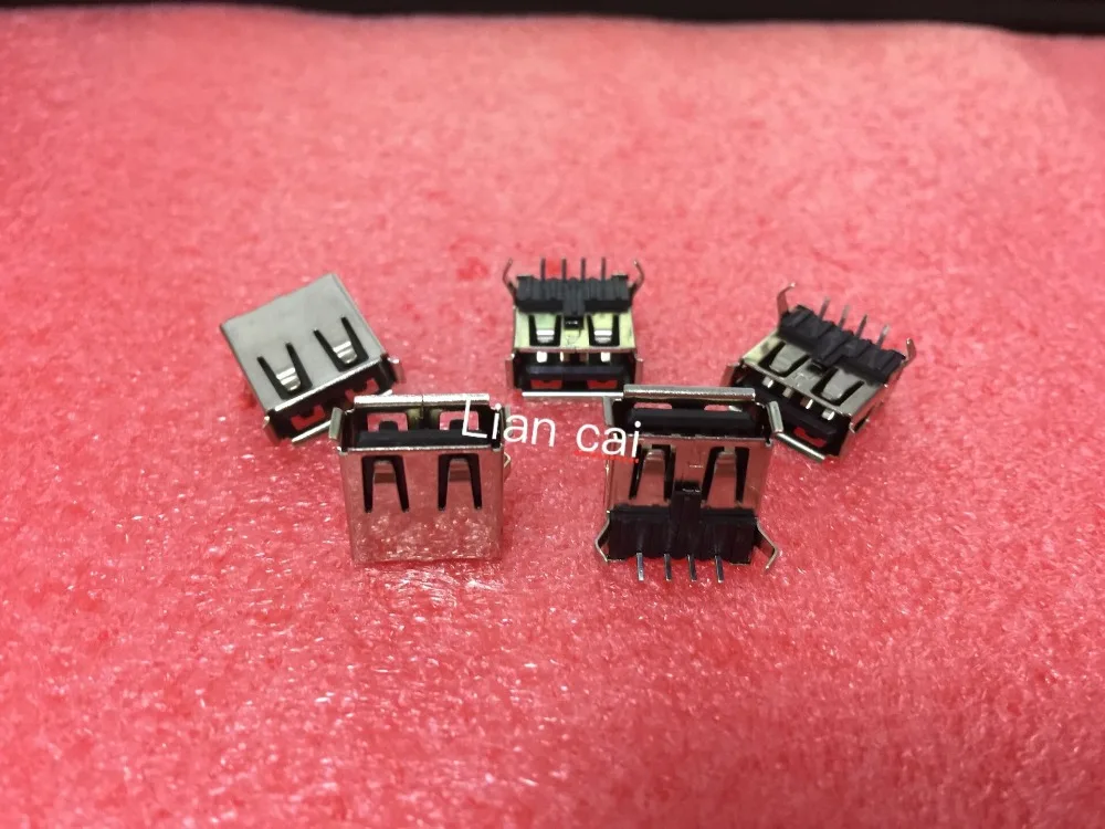 A Type Right Angle 90 Degree Female USB Connector Socket