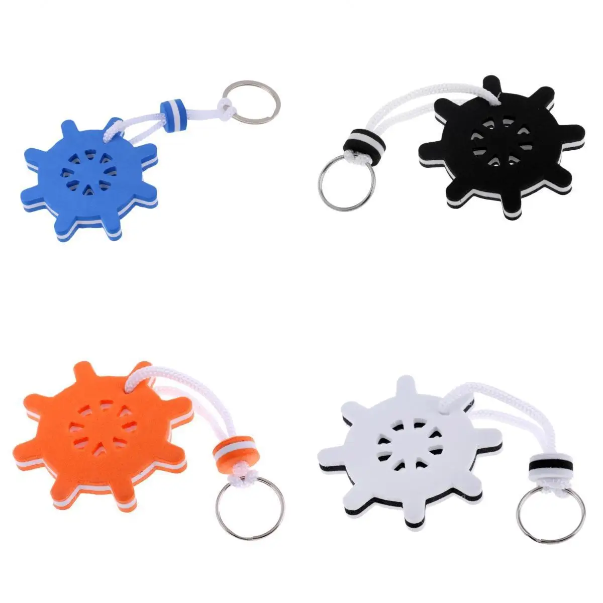 4pcs EVA Floating Key Ring Marine Boat Nautical Kayaking Water Sports Floating Foam Keychain 