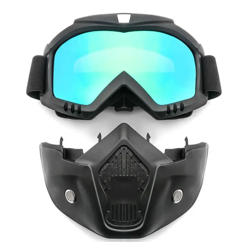 

Safety Goggles Face Mask Windproof Dustproof UV-protection Eyewear Mask Removable Bicycle Motorcycle Tactical Goggles Masks