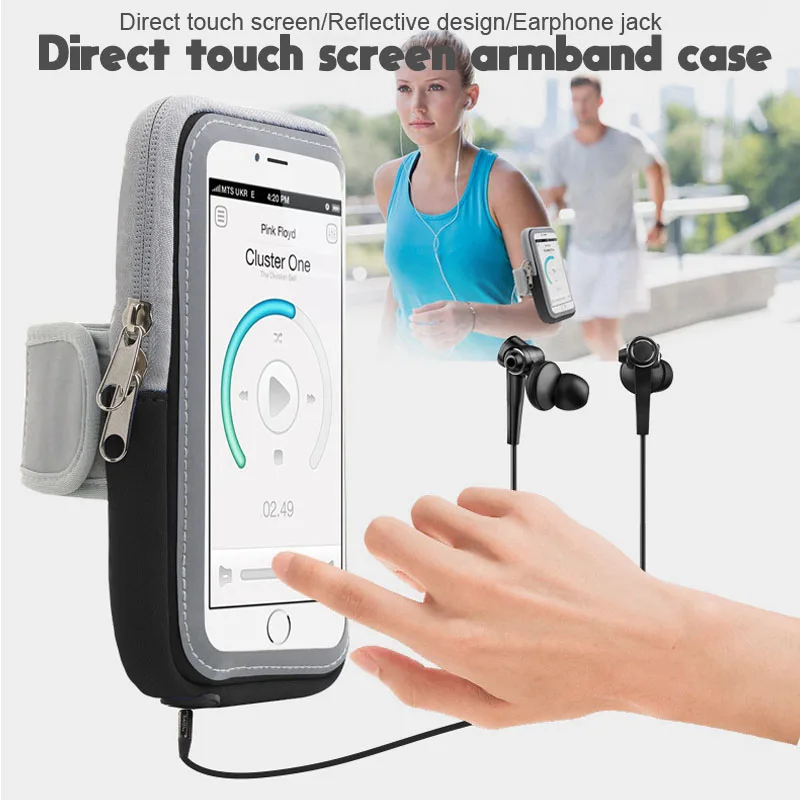 

For iphone x sport armband mobile phone belt fitness hand case running armband for iphone 8 universal arm holder smart 6 inch