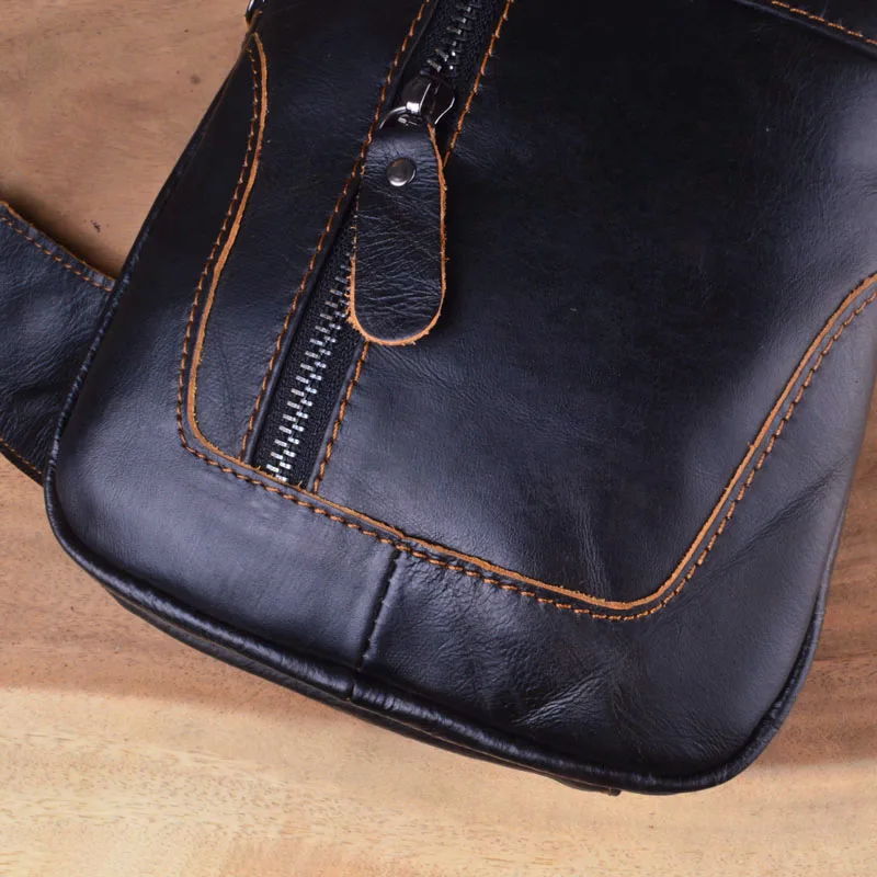 AETOO الذكور أكياس جلد طبيعي الكتف حقيبة ساعي بريد للرجال حبال الصدر حزمة Crossbody أكياس للرجال حزام حقيبة صدر للرجال جلدية