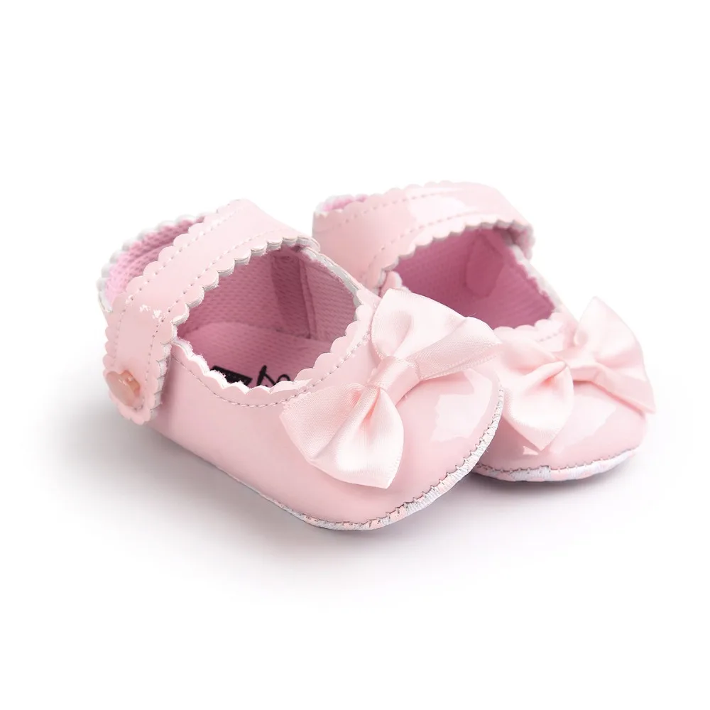 0 ~ 18 mes color de rosa de primavera y verano bebé niñas princesa infantil zapatillas de deporte zapatos de bebé antideslizante-en primera los caminantes zapatos CX18C