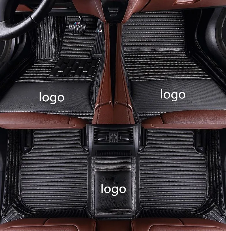 

Floor Mats for Jaguar XF XE XJL XK F-PACE F-TYPE brand Car Floor Auto mats accessories Tail box mat Black red wine