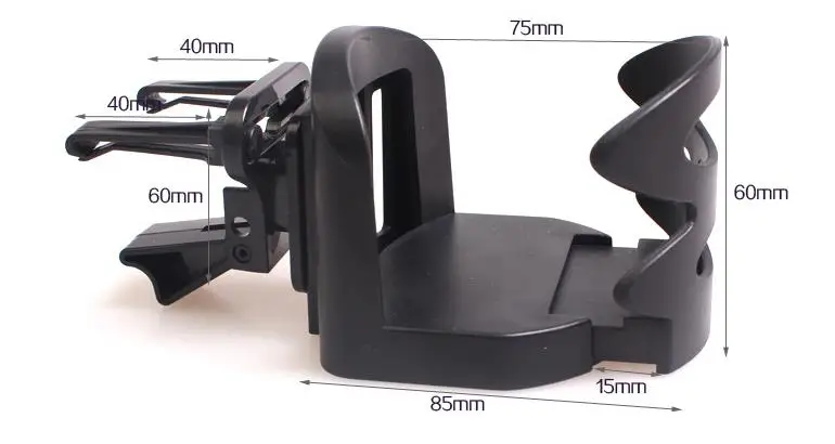 Автомобиль; для напитков стойки автомобиля складной держатель для чашки можно прикрепить к Вертикальная ёмкость держатель может быть помещен между 57-72 мм