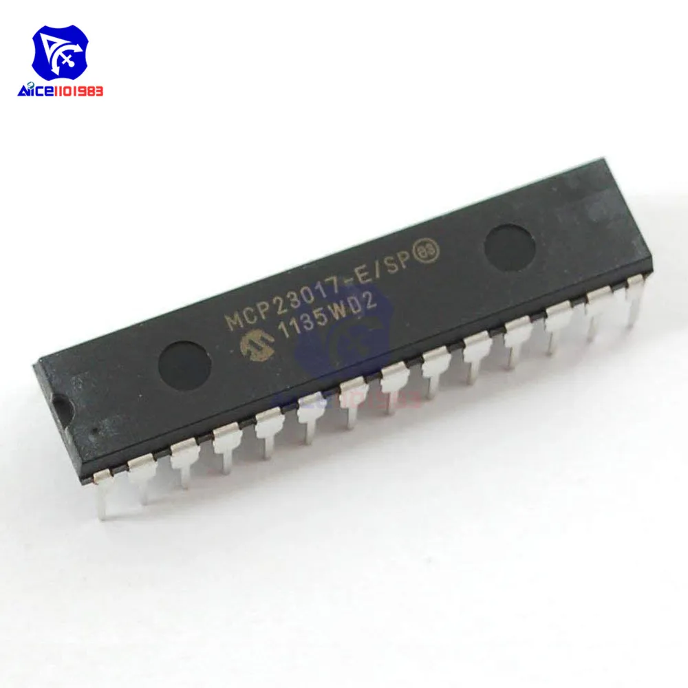 10 шт./лот IC откалывает MCP23017-E/SP MCP23S17 DIP28 16-бит I/O расширитель с I2C Интерфейс Интегральные схемы