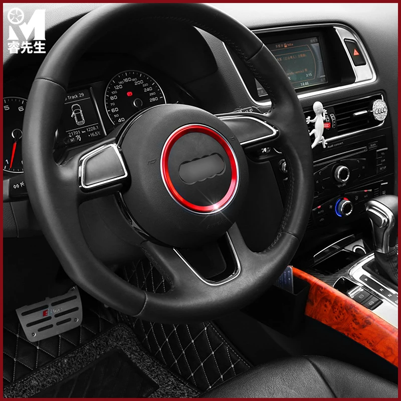 Us 8 55 Auto Innen Zubehor Auto Styling Lenkrad Dekorative Kreis Aufkleber Fit Fur Audi A4 B5 B6 B8 A6 C5 A3 A5 Q5 Q7 In Innenformteile Aus