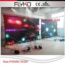 P4CM 2X3 M дизайн полноцветная ткань для проекции светодиодного Видео led видео занавес