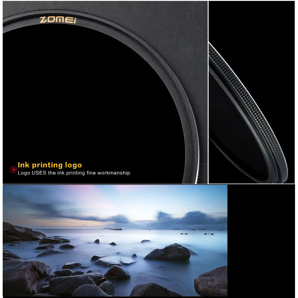 Zomei Filtro ND8 ND64 ND1000 фильтр нейтральной плотности стеклянный фильтр 49 52 55 58 62 67 72 77 82 мм для объектива камеры canon nikon sony