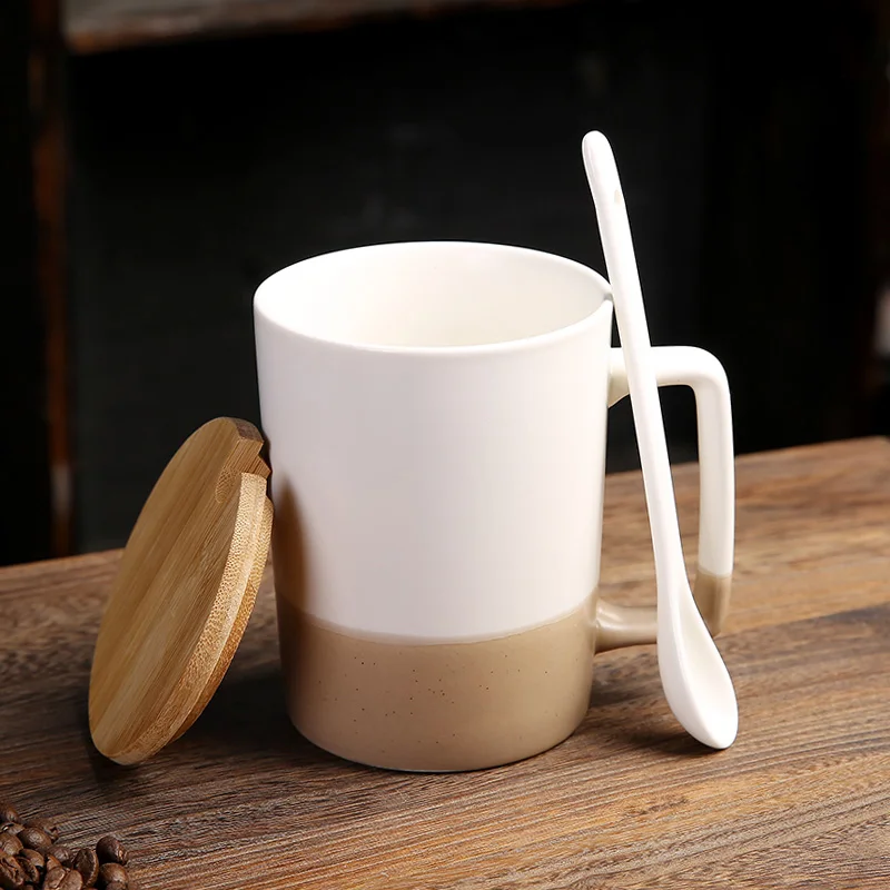 450ML Creative Cute Expression Ceramic Mugs Water Container Cups And