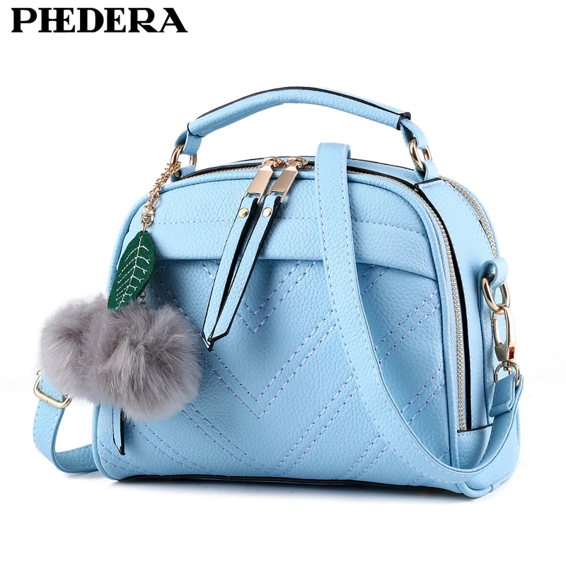 Phedera Spring High Quality Women PU Leather Totes Bag Fashion Women Messenger Bags Small Flap Girl
