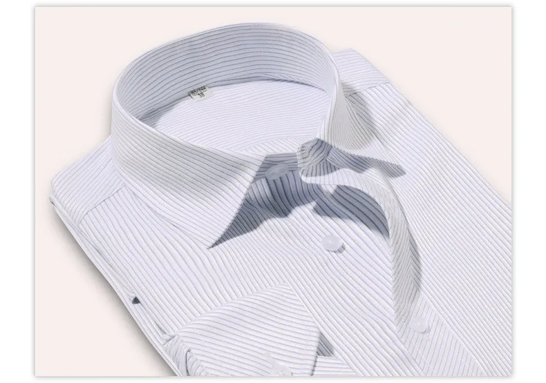Port& Lotus мужские рубашки с длинным рукавом азиатского размера плюс бизнес мужские повседневные полосатые однотонные Рубашки 075