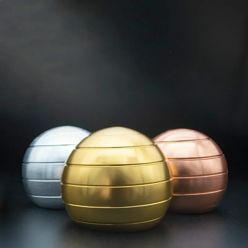 

Decompression Rotating Spherical Gyroscope Kinetic Toy Desktop Metal Gyro Optical Illusion Flowing Finger Toy For Adult