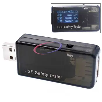 

0-5A LCD Digital USB Voltmeter Ammeter Power Capacity Tester Multimeter Current and Voltage Charger Speed Monitor Detector