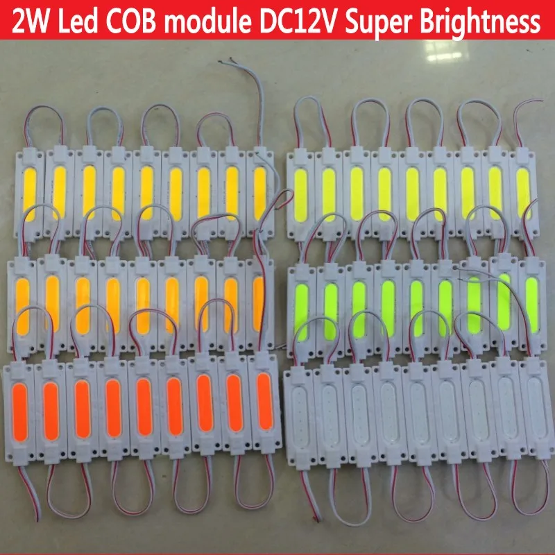 

20pcs 2W Injection led COB module Light Advertising lamp Waterproof DC12V led background light warm white/red/blue/Green/Yellow