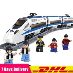 KAZI 98104 415 шт. высокая скорость железнодорожный поезд GBL питание от электросети строительные блоки кирпичи модели образовательных игрушек