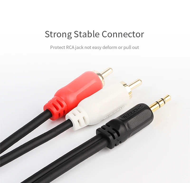CHOSEAL 2RCA 3.5mm Jack RCA Audio AUX Cable for Home Theater DVD TV (5)