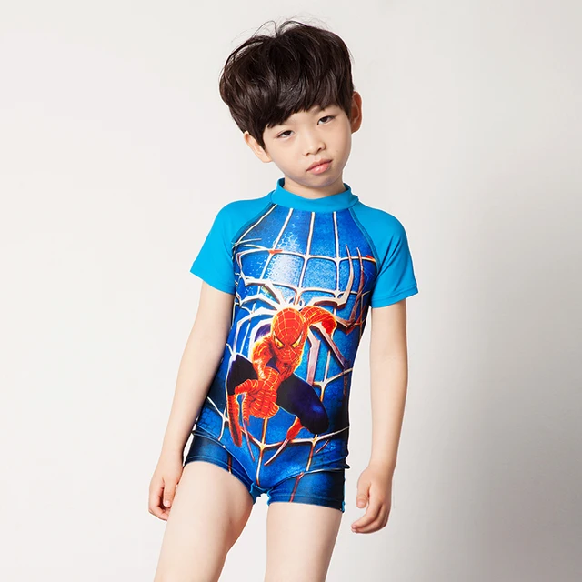 One piece spiderman kids bathing suit baby swimwear boy swimsuit boy