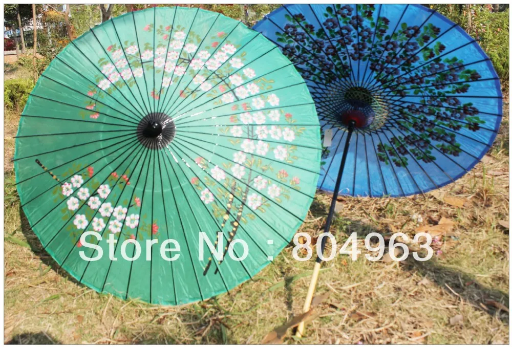 japanese silk umbrella with blue/green colors for choice,best for party item&hotel decoration on