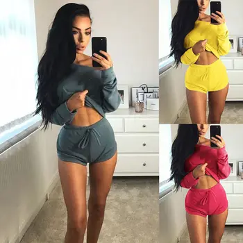 

Women Holiday Solid Lace up Mini Playsuit Jumpsuit Rompers Summer Beach Casual Shorts Pants