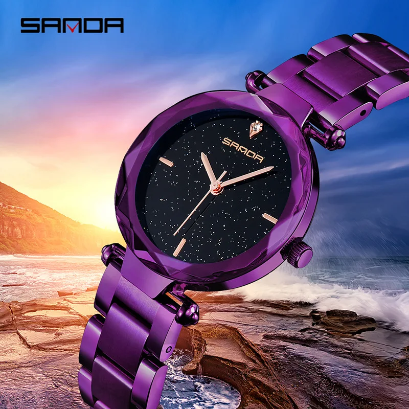 

Steel Belt Women Watches Fashion Quartz Watch Ladies Starry Fashion Watch Ladies Luxury Table Top Brand Waterproof Clock Female