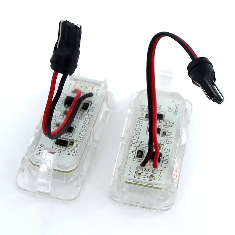 2pcs белый Canbus 12v Светодиодный светильник номерного знака для фокуса 5D/Fiesta/Mondeo MK4/C-Max MK2/S-Max/Kuga/Galaxy