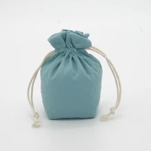 Синяя объемная сумка на шнурке, стираемая персиковая кожа, ювелирные изделия/макияж/подарок/Свадебные/вечерние упаковочные сумки с логотипом, рисунком по индивидуальному заказу